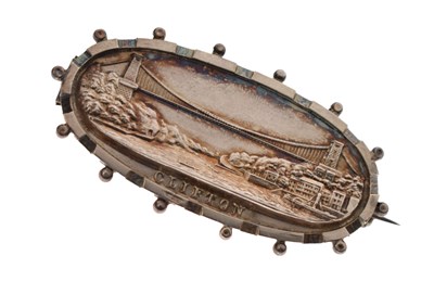 Lot 105 - Bristol Interest - Late Victorian silver brooch, 'Clifton'
