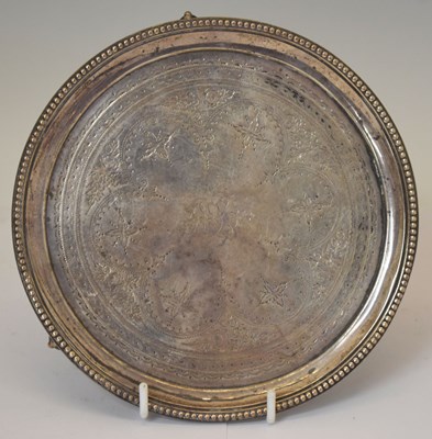 Lot 213 - Victorian silver waiter, London 1882, Charles Stuart Harris