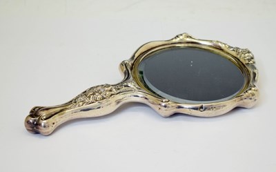 Lot 286 - Early 20th century sterling silver backed hand mirror