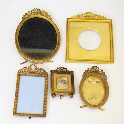 Lot 411 - Group of early 20th century gilt metal photograph frames