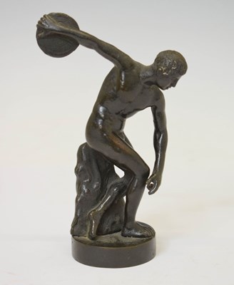 Lot 436 - Grand Tour souvenir Bronze 'Discobolus', after the antique
