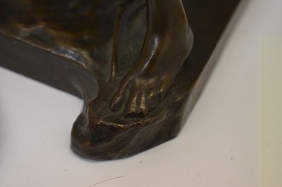 Lot 233 - Attributed to Lord Frederic Leighton - Bronze maquette, 'An Athlete wrestling a python'