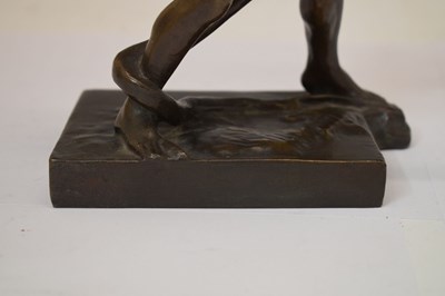 Lot 233 - Attributed to Lord Frederic Leighton - Bronze maquette, 'An Athlete wrestling a python'