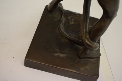 Lot 233 - Attributed to Lord Frederic Leighton - Bronze maquette, 'An Athlete wrestling a python'