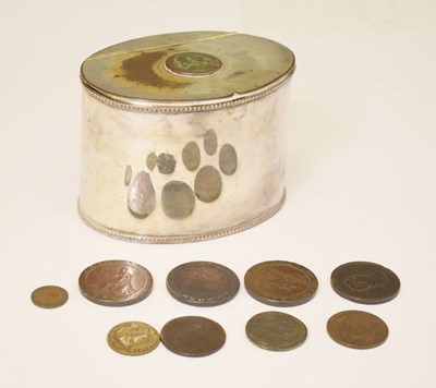 Lot 466 - Two George III 1797 cartwheel pennies, and sundry coinage