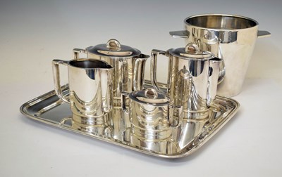 Lot 548 - Mid 20th century Berndorf silver plated four-piece tea set, etc