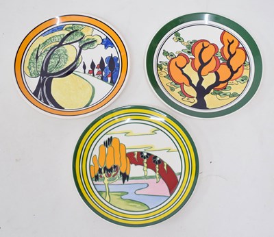Lot 603 - Three Wedgwood Clarice Cliff plates