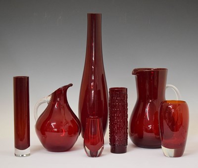 Lot 579 - Collection ruby red glass (7)