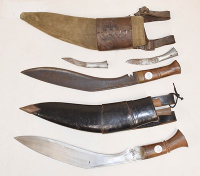 Lot 353 - Two Kukris and two bi-knives
