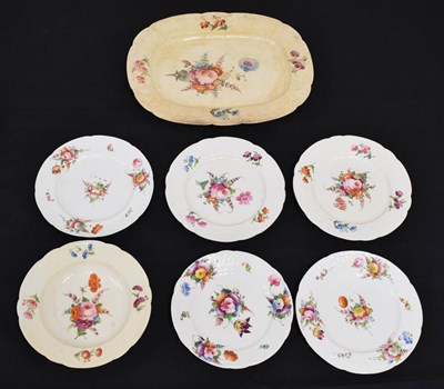 Lot 573 - Three early 19th century porcelain plates, etc