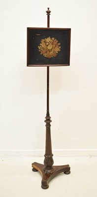 Lot 789 - Mid 19th century rosewood polescreen