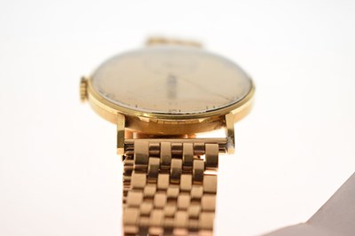 Lot 89 - Omega - Gentleman's vintage 18ct gold cased bracelet watch