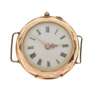 Lot 203 - Lady's early 20th century 14K yellow metal cased watch head