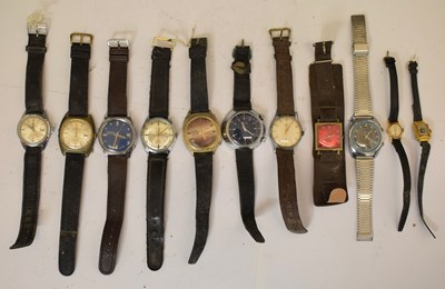 Lot 343 - Group of vintage watches to include a lady's Geneve Sport 18ct gold cased watch