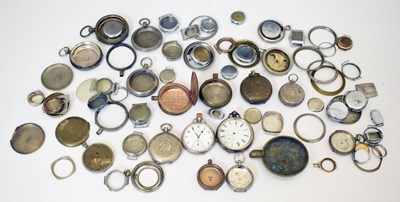 Lot 344 - George V silver cased open face pocket watch, and watch cases