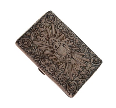 Lot 367 - Victorian silver note case with fitted interior