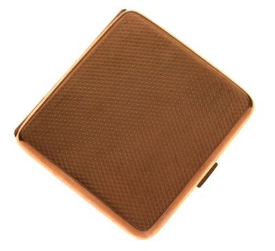 Lot 62 - George V 9ct gold cigarette case