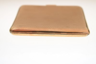 Lot 62 - George V 9ct gold cigarette case