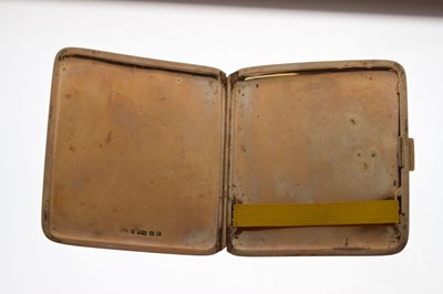 Lot 62 - George V 9ct gold cigarette case