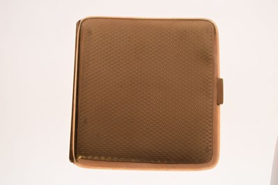 Lot 62 - George V 9ct gold cigarette case