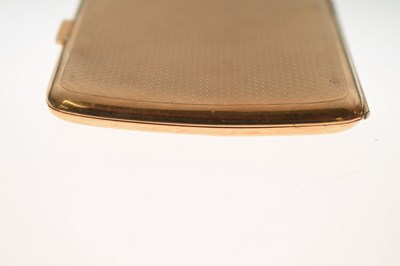 Lot 62 - George V 9ct gold cigarette case