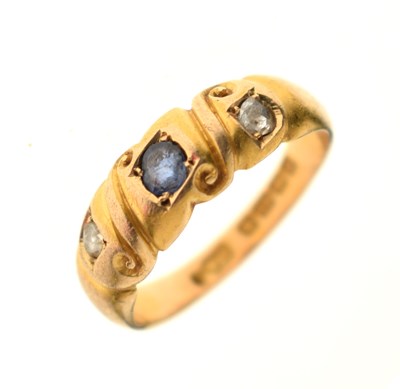 Lot 24 - Edwardian sapphire and diamond 18ct gold ring