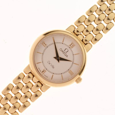 Lot 101 - Omega - Lady's 18ct gold De Ville bracelet watch, ref. 01760.34.00