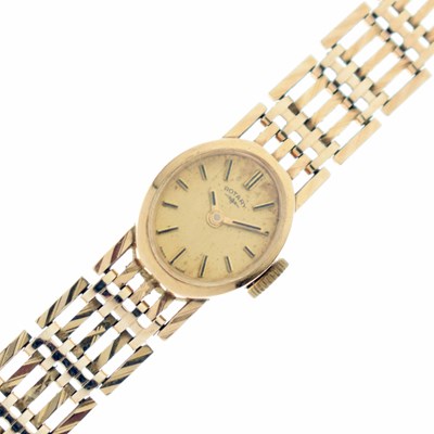 Lot 327 - Rotary - Lady's vintage 9ct gold bracelet watch