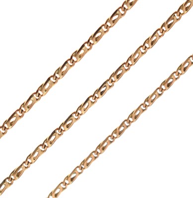 Lot 139 - 9ct gold fancy link necklace