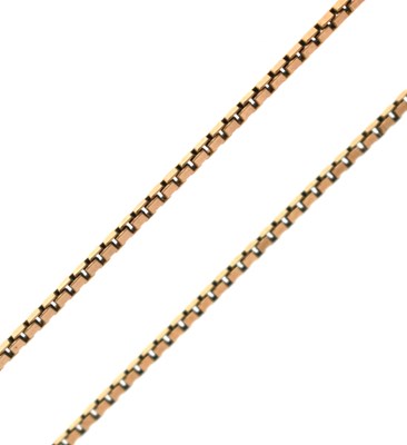 Lot 140 - 9ct gold box link necklace