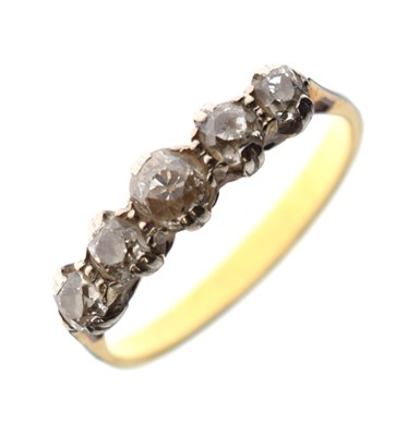Lot 11 - Five-stone half eternity ring