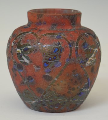 Lot 582 - Okra glass limited edition vase