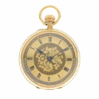 Lot 350 - Early 20th century 18ct gold cased pocket watch, Dimier Freres & Cie