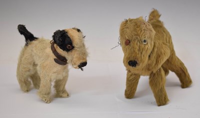 Lot 533 - Two early 20th century mohair dogs, possibly by Farnell