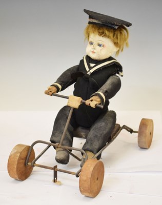 Lot 534 - Early 20th century composition head sailor doll