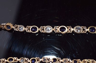 Lot 53 - Late Victorian diamond and sapphire necklace