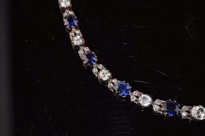 Lot 53 - Late Victorian diamond and sapphire necklace