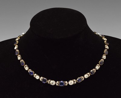 Lot 53 - Late Victorian diamond and sapphire necklace