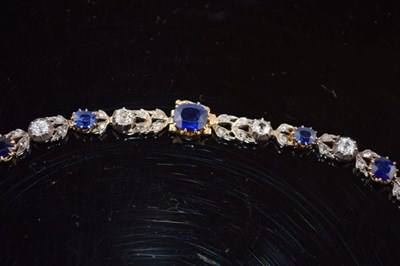 Lot 53 - Late Victorian diamond and sapphire necklace