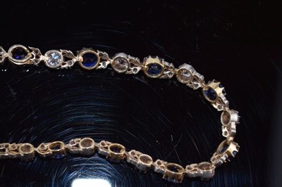 Lot 53 - Late Victorian diamond and sapphire necklace
