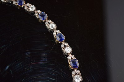 Lot 53 - Late Victorian diamond and sapphire necklace