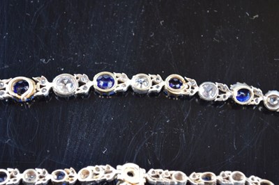 Lot 53 - Late Victorian diamond and sapphire necklace