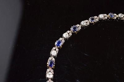 Lot 53 - Late Victorian diamond and sapphire necklace