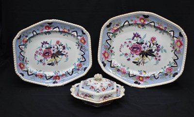 Lot 645 - 19th century John & William Ridgeway Ironstone covered serving dish, etc