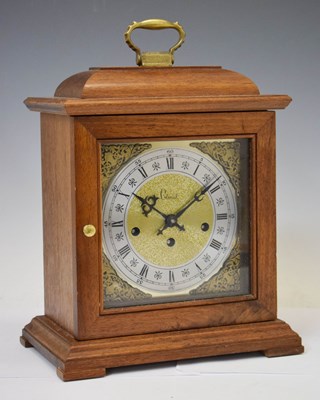Lot 762 - Colonial - Reproduction walnut cased bracket clock