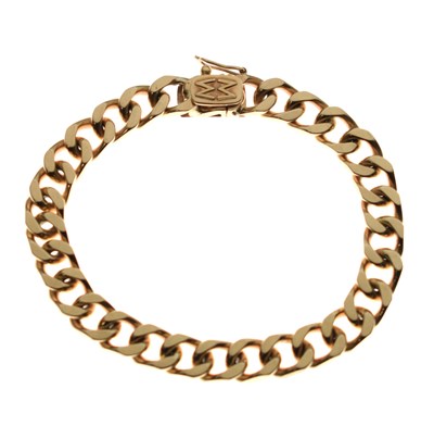 Lot 188 - Mappin & Webb 9ct gold curb link bracelet