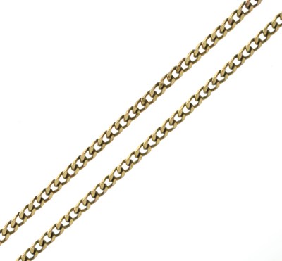 Lot 144 - 9ct gold file curb link necklace