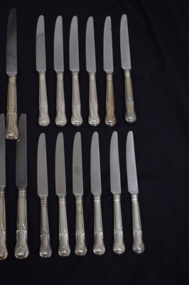 Lot 102 - Set of Kings pattern silver cutlery, twelve settings
