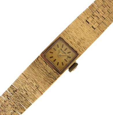 Lot 75 - Bueche Girod - Lady's 9ct gold bracelet watch