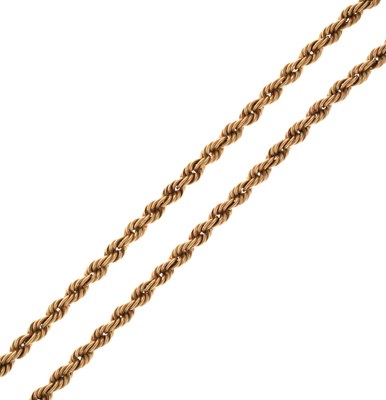 Lot 105 - Rope twist yellow metal necklace